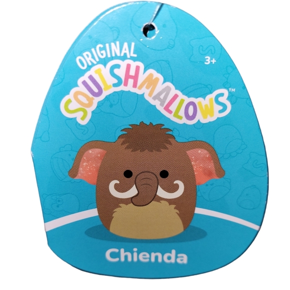 Original Squishmallow, NWT, 12 in, Chienda, Wooly Mammoth, Light Brown, Hair - Picture 3 of 3